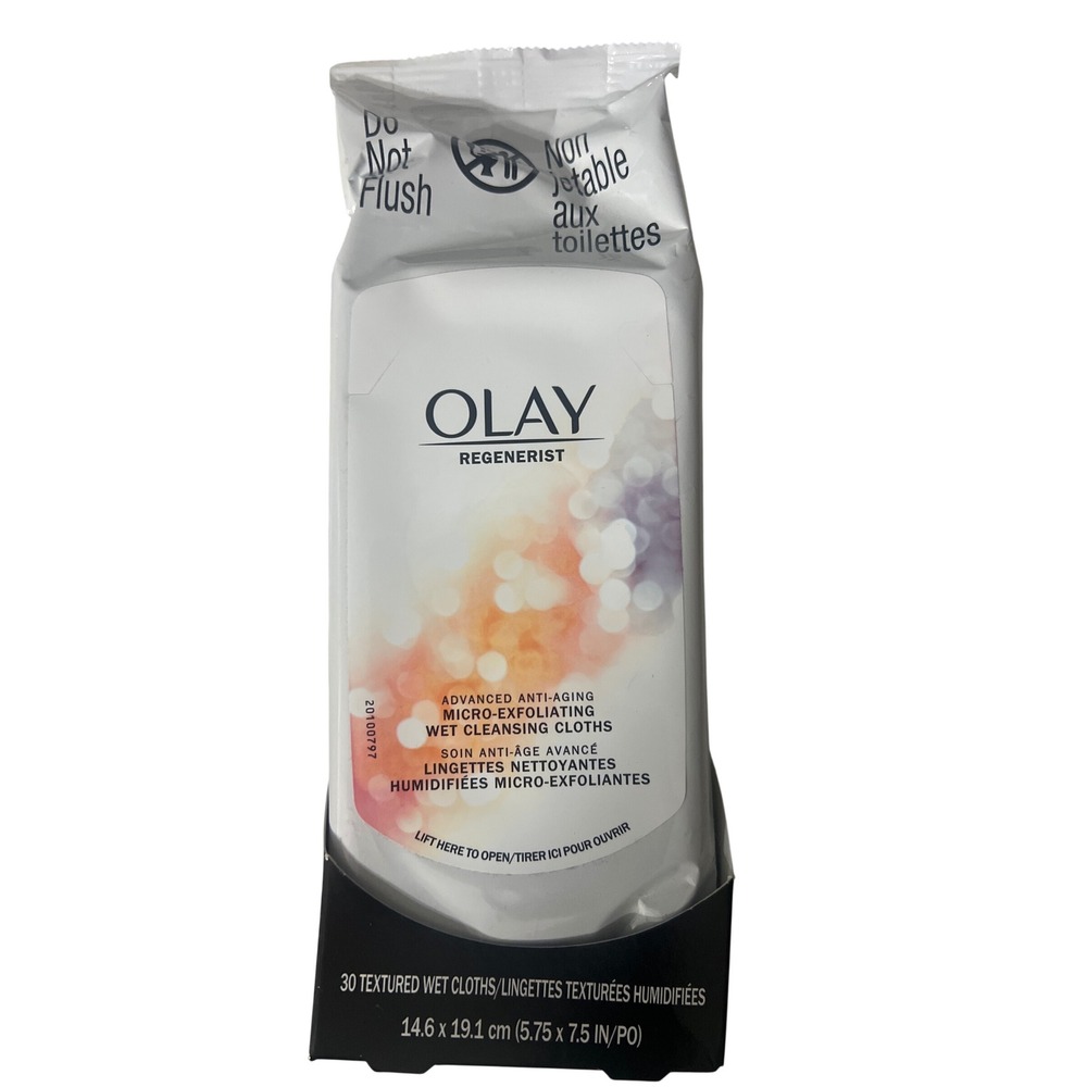 Olay Regenerist Advanced Anti-Aging Micro-Exfoliating Wet Cleansing Cloths 30ct